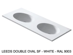 Plan vasque lavabo sur mesure : L 120 à 201 x P 40 à 51 cm, finition lisse mate, 10 couleurs au choix, Anti bactérien, résine Akrytan® teinté dans la masse, Livraison Offerte.